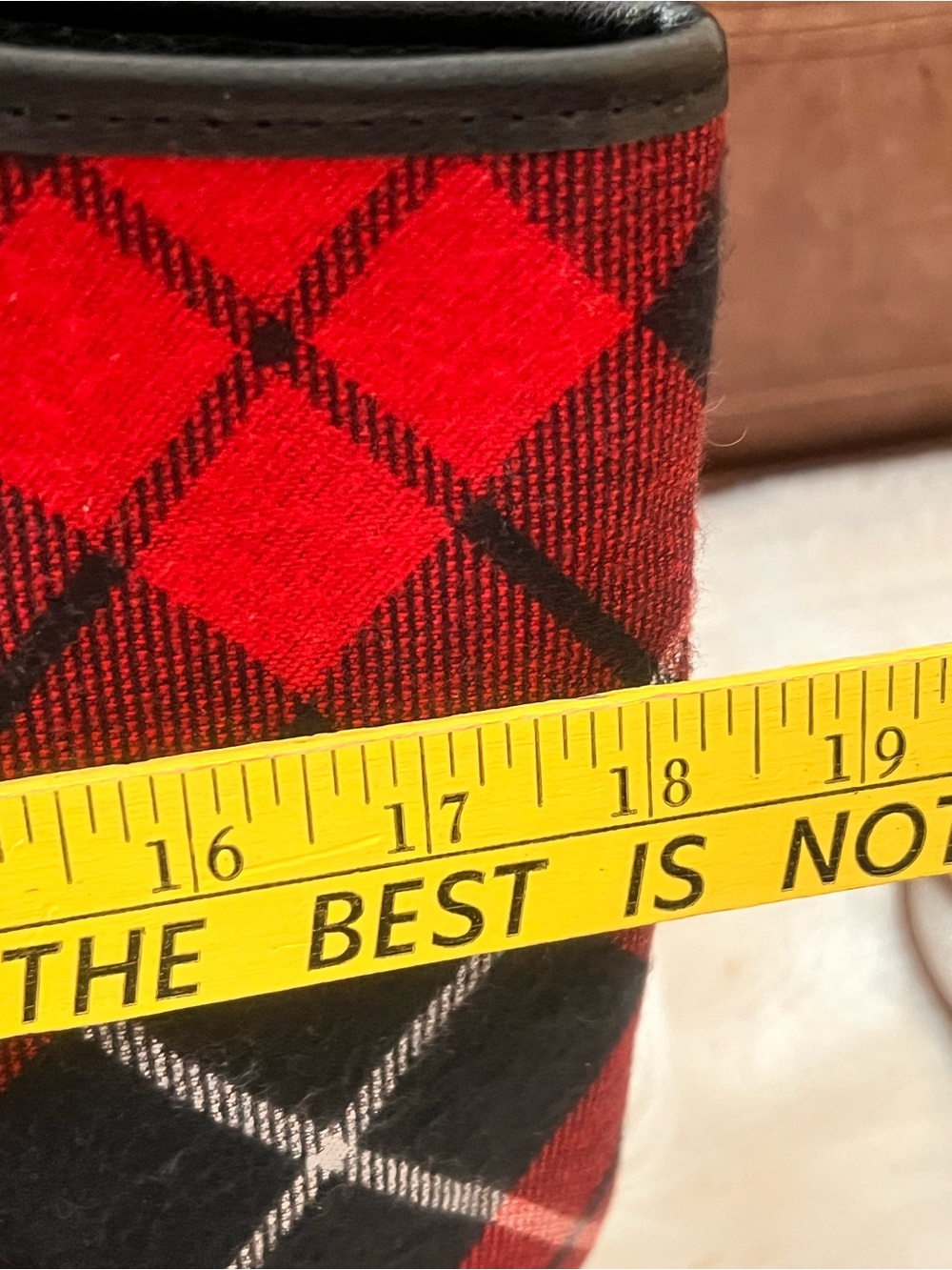 Victoria's Secret NWOT  Red and Black Plaid Tote with Logo Emblem - Picture 7 of 9